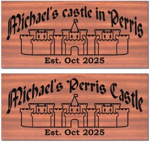 Michael s castle in Perris sign